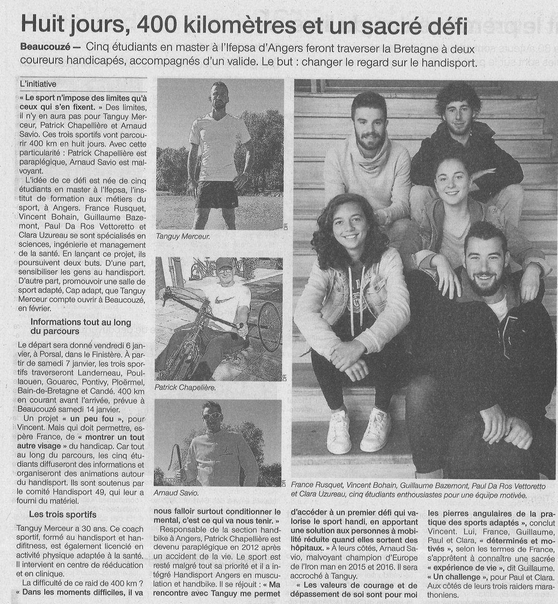 DefiCapAdapt's tweet photo. DEFI Cap'Adapt, Ouest France en parle.. https://t.co/wYCSL1nBcR
