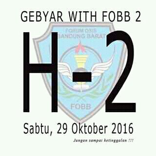 forumOSISbdgBrt's tweet image. Wah wah wah udh H-2 lagi ajj nihh GEBYAR with FOBB 2. Buat kalian para pelajar KBB jangan sampai ketinggalan