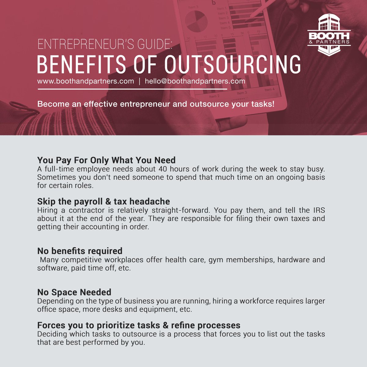 Hello_Booth's tweet image. #Outsourcing 101! Email at us hello@boothandpartners.com #Payroll #Office #Staffleasing #DataEntry