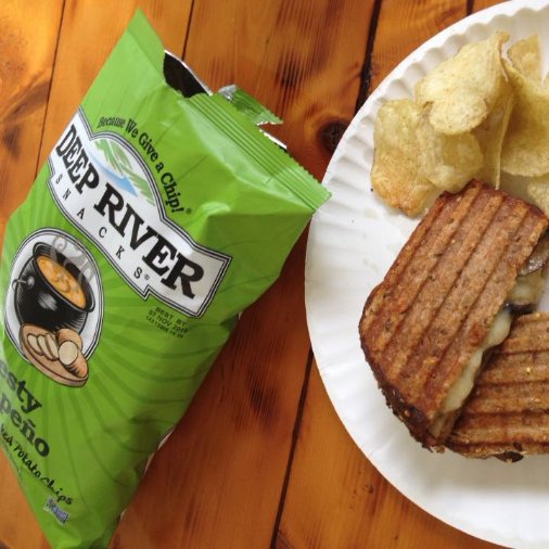deepriversnacks's tweet photo. We are looking for our next #ChipChamp! Tweet a pic of your Deep River Snacks for the chance to win chips &amp; shirt! https://t.co/8v5OPr7Md8
