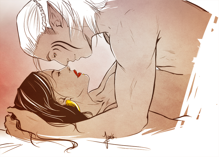 junie_junette's tweet photo. Oups. I have to wake up to work in 5 hours. #DragonAge #Zevran #Isabela #drawing #sketch https://t.co/xSKsWrgbLq