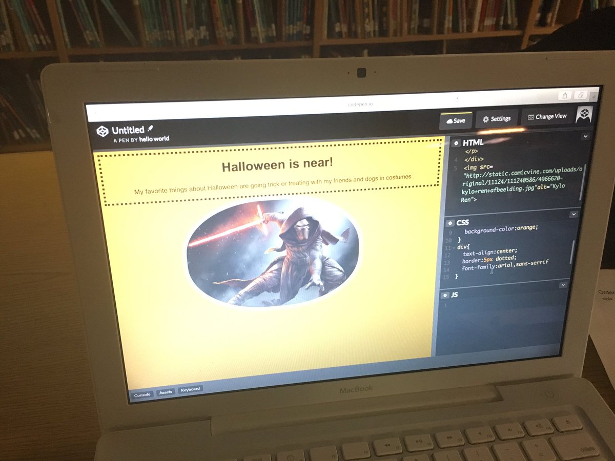 sabinabharwani1's tweet image. When was the last time you saw an eight year old code a website in HTML, CSS, and JS? #coolkidscode @HWTechStudio @CodePen