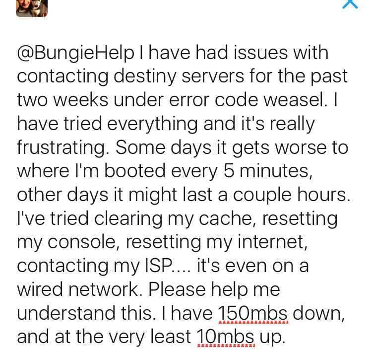 malfischer's tweet photo. @BungieHelp see picture below since twitter doesn't allow more than 140 characters. https://t.co/ReY3ymqqTp
