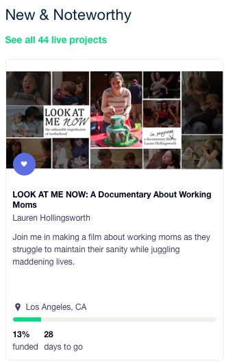LookAtMeNowFilm's tweet photo. We've been selected by #kickstarter as a "Project We Love” -- thanks so much for the support! https://t.co/gUDMNynwck https://t.co/QDjpsKVcvf