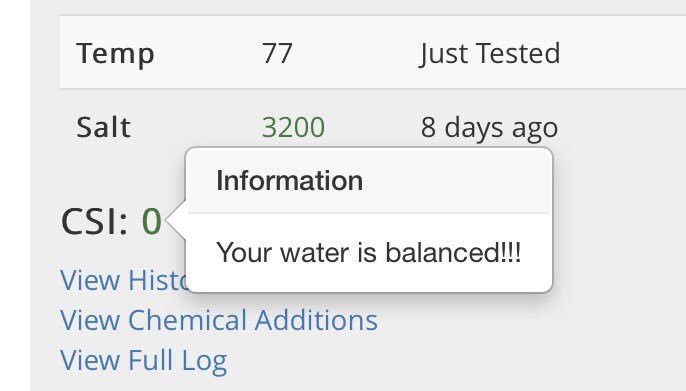 Boom! The magic zero CSI!! #pool #chemistry #perfect
