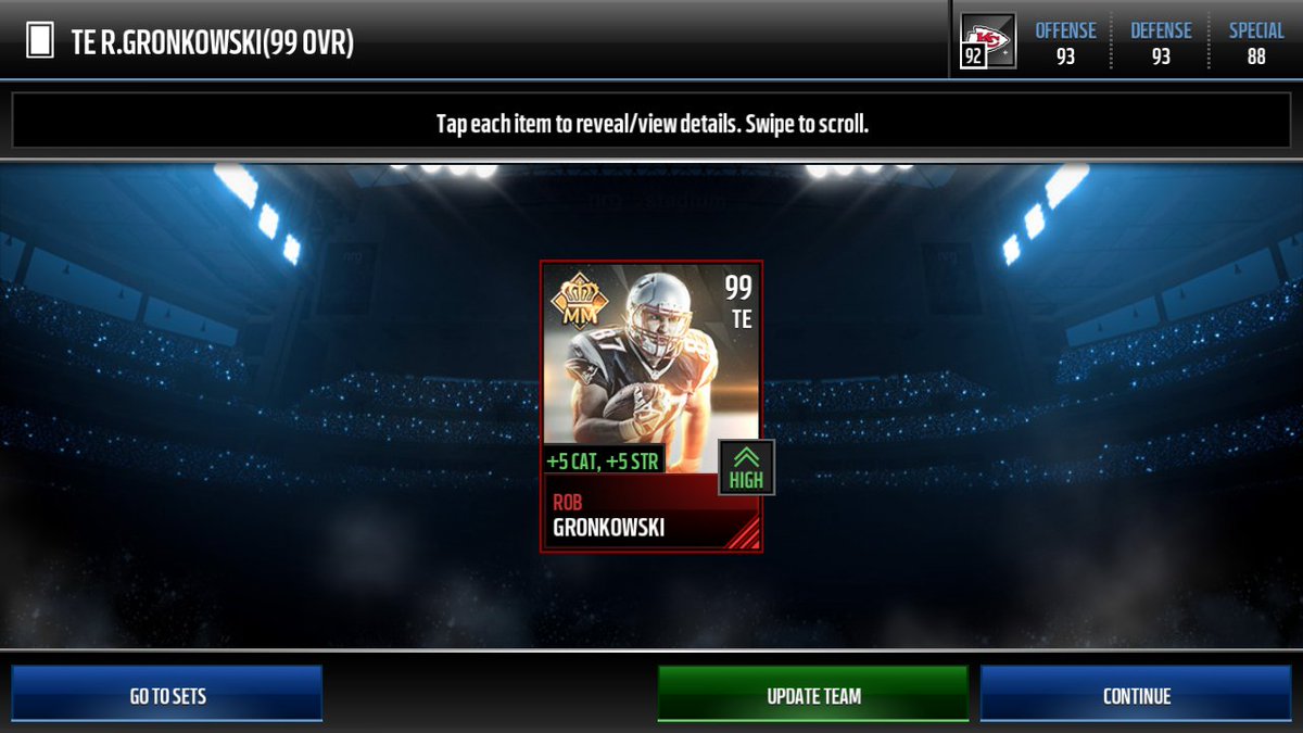 JesusWarriorsM's tweet photo. So... This just happened. #MaddenMobile #MobileMaster #GottaGetGronk https://t.co/Xz16Gnzp3o