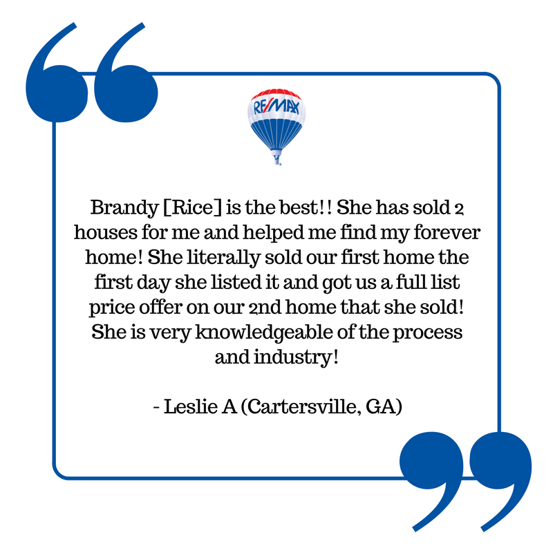 REMAXofGA's tweet photo. 5 Star Agent Review for Brandy Rice #remax #remaxga https://t.co/gNflF2H877