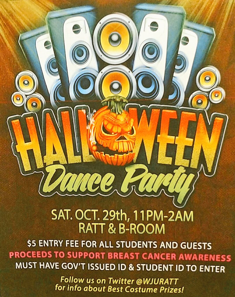 WJURATT's tweet photo. RT for a chance to get FREE entry into this dance! Check in tmrw for Costume Contest info!! https://t.co/8VqUsA6x9f