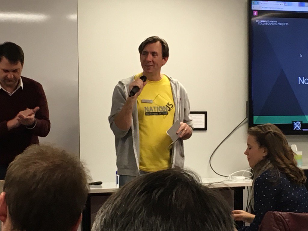 frontrunnersdc's tweet photo. Dan from @socialtables at #nodelive in D.C. @NodeDC https://t.co/yU5NfsJNoz