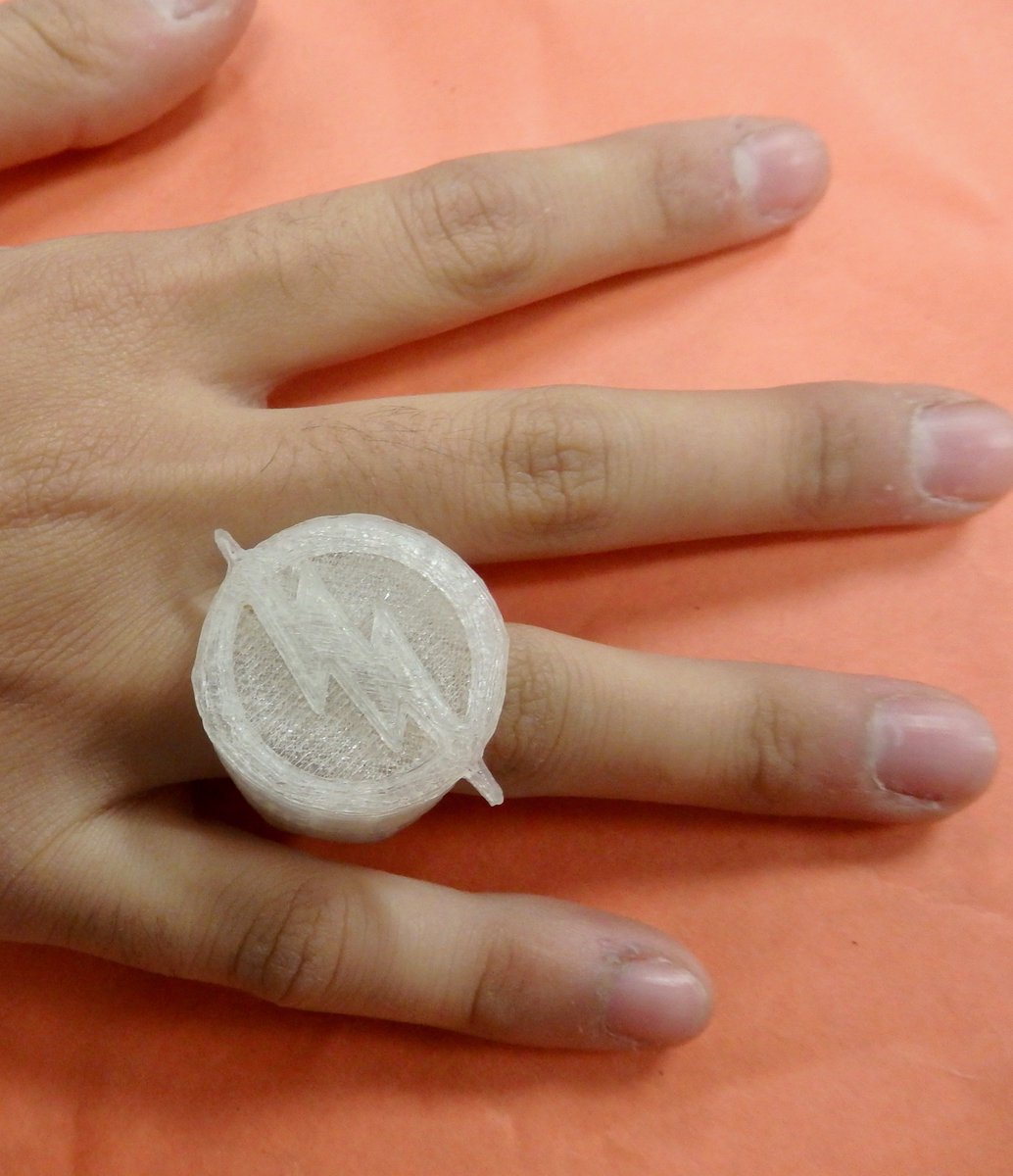 HT_MediaCenter's tweet photo. New from the 3-d printer: A Flash ring and a Harry Potter bookmark !
#HTHSnews #makerspace #3Dprinting https://t.co/VhUFpoJECY