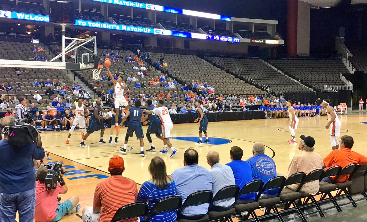gatorbowlsports's tweet photo. Exhibition under way in Jacksonville for @GatorsMBK. See them open the regular season November 11 &amp; 13 in Jax. 
Tix: https://t.co/zhbggLBH5l https://t.co/KrjeXYBKli