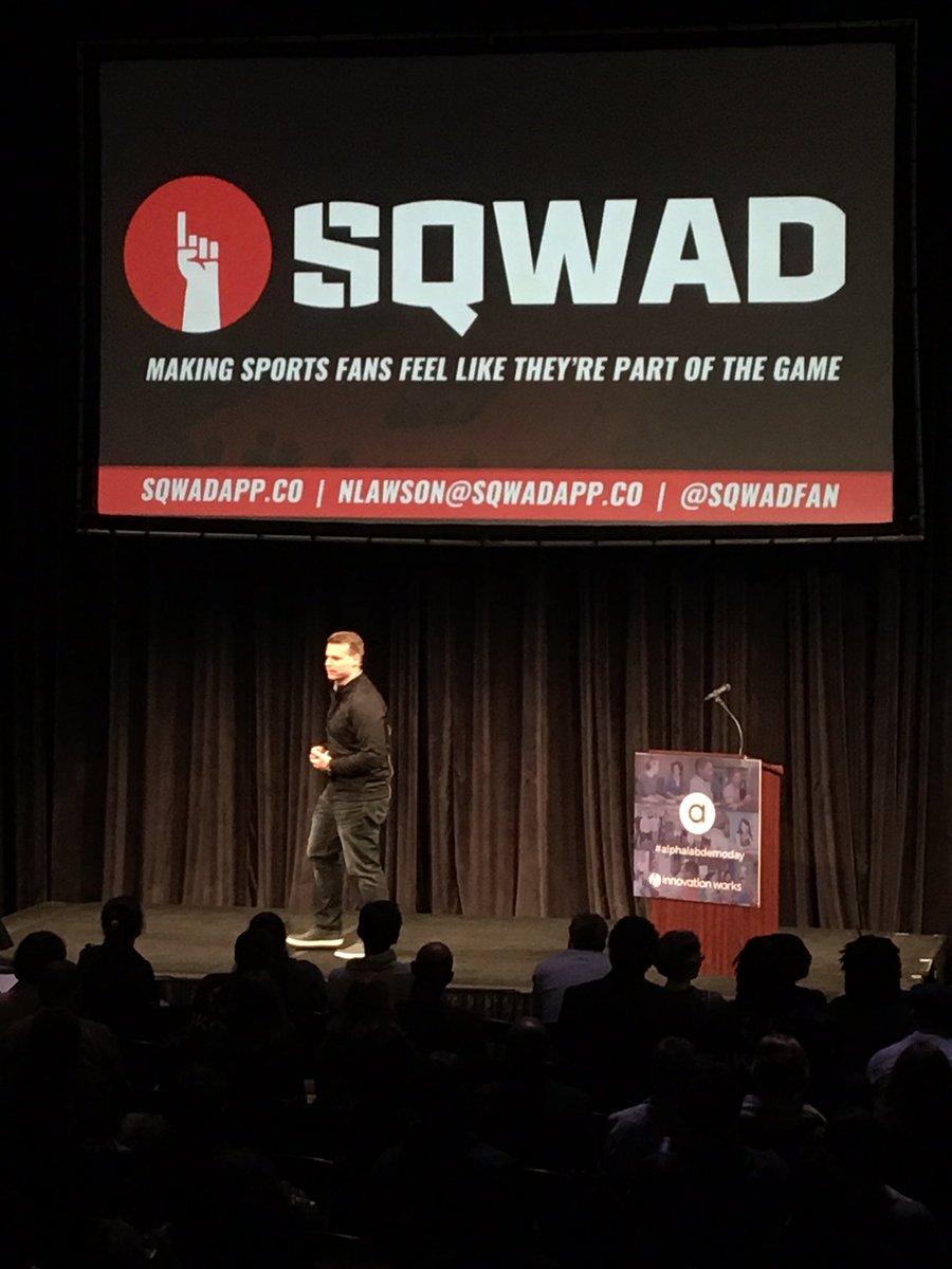 startablepgh's tweet photo. @SqwadFan changes the dynamic of fantasy sports by allowing users to pick/swap players DURING the game, like a real coach #alphalabdemoday https://t.co/uv74asqlj7