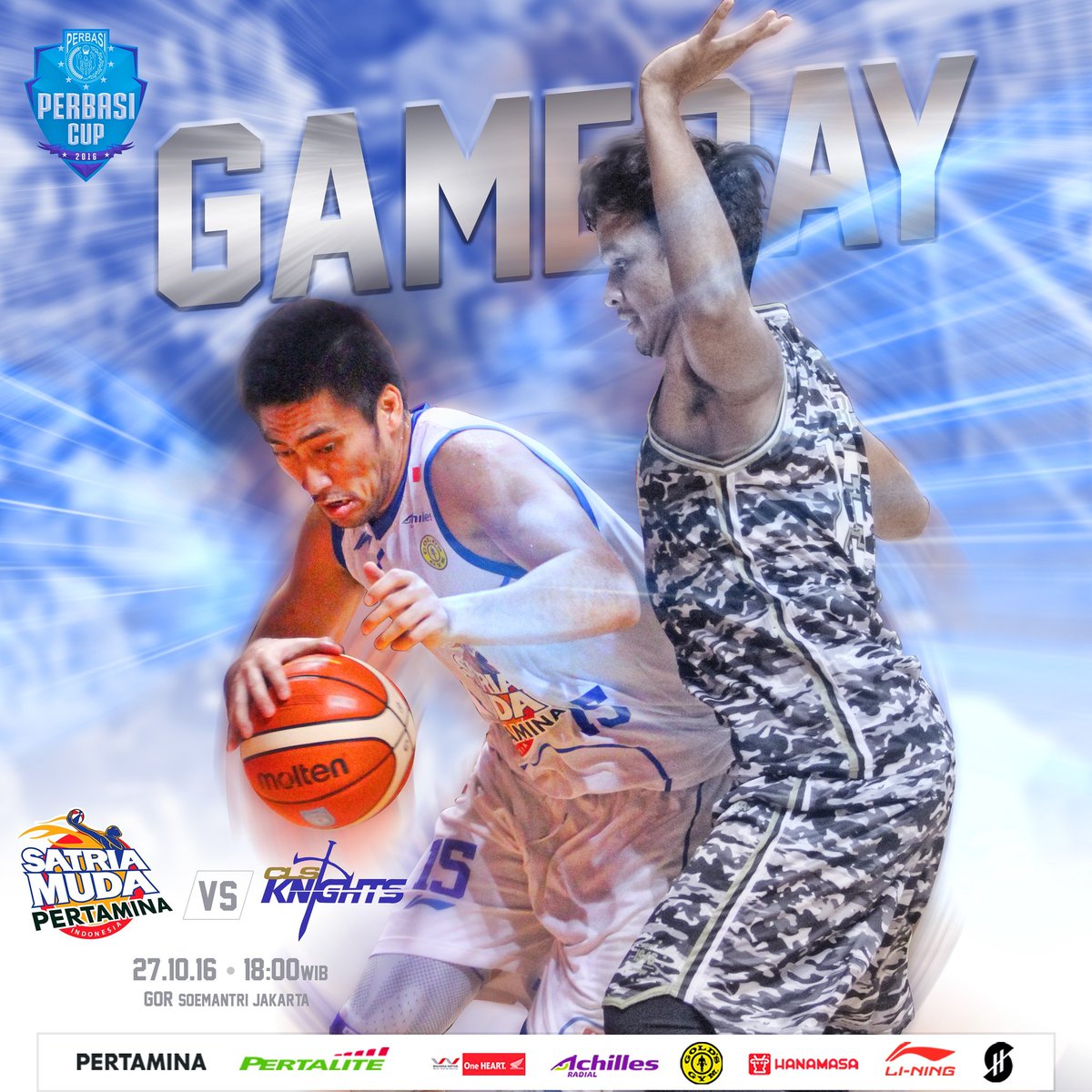 SatriaMudaIDN's tweet photo. [BIG MATCH ALERT] SMPertamina vs CLS Knights TODAY 6PM @ GOR Soemantri! Dont miss out the game &amp; support us, Fanatics! See you guys there 🙋 https://t.co/lNCUM6J5j9