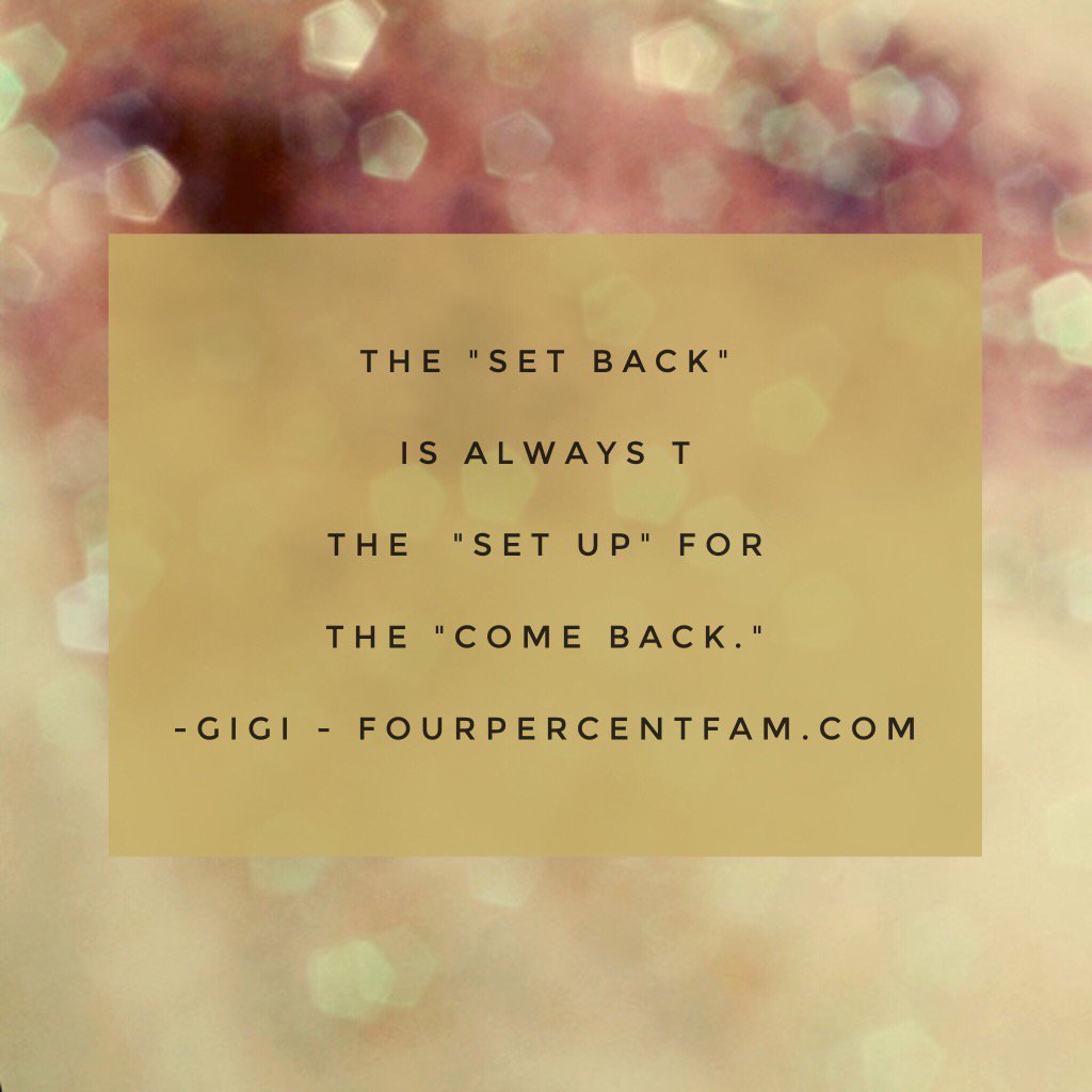 gigi_ames's tweet photo. Setbacks for the setups!  #MotivationalQuotes #InspirationalQuotes #M3 #AffiliateMarketing #InternetMarketing #Gigi https://t.co/zFM3Rfciho
