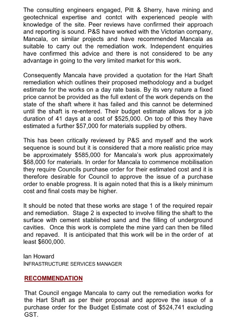 holly_corb's tweet photo. West Tamar Council to hold special meeting Nov 1 to decide next step on Beaconsfield Mine Hart Shaft repair #politas #lgtas @ExaminerOnline https://t.co/Qc2ysbuYPW