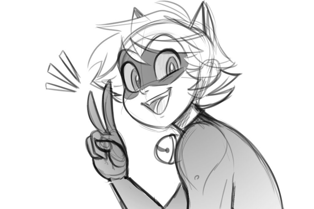 Angiensca's tweet photo. cool down sketch! It's been a while, chat noir 😸 https://t.co/PWDonCA1TP