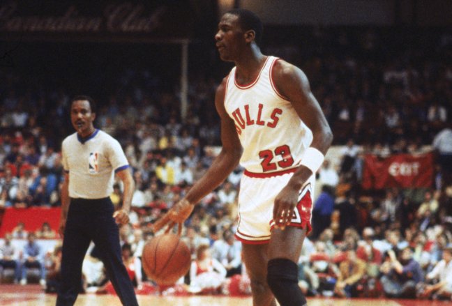 espn's tweet photo. On this night 32 years ago, a 6-foot-6 guard from North Carolina made his NBA debut.

You know the rest. https://t.co/VHD6uKp8gd