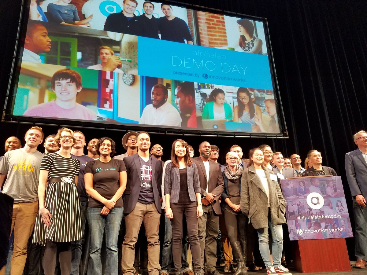 CMUSwartzCenter's tweet photo. And it's a wrap! All the #alphalabdemoday teams did a great job. Another great Demo Day. Congrats @alphalab @iwpgh https://t.co/USO8arCVvN