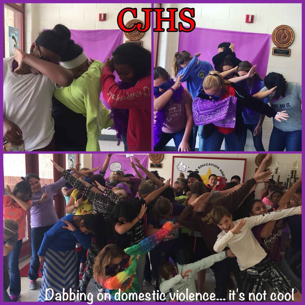 DiggsAlyssa's tweet photo. I love when I get to be at Columbus Junior High... these kids are the best! #txdvam #gopurpledvam #dab #teenagers @TCFVPrevention https://t.co/uHp8GEvXnz