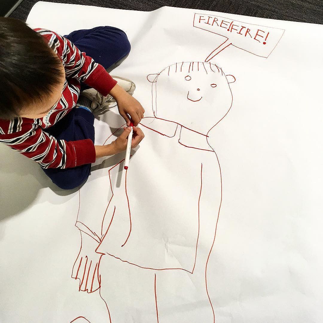 One of our artists, hard at work creating his comic masterpiece! 💥 
We have one more session of Little Artists this Friday at 1 PM.