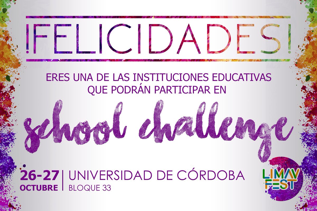 LIMAVFEST's tweet photo. ¡Atención Instituciones Educativas de la ciudad de Montería! Porque #LIMAVFEST tiene preparado un sorpresa para ti. <3 :) #MyLIMAVFEST https://t.co/chmD4ro3DK
