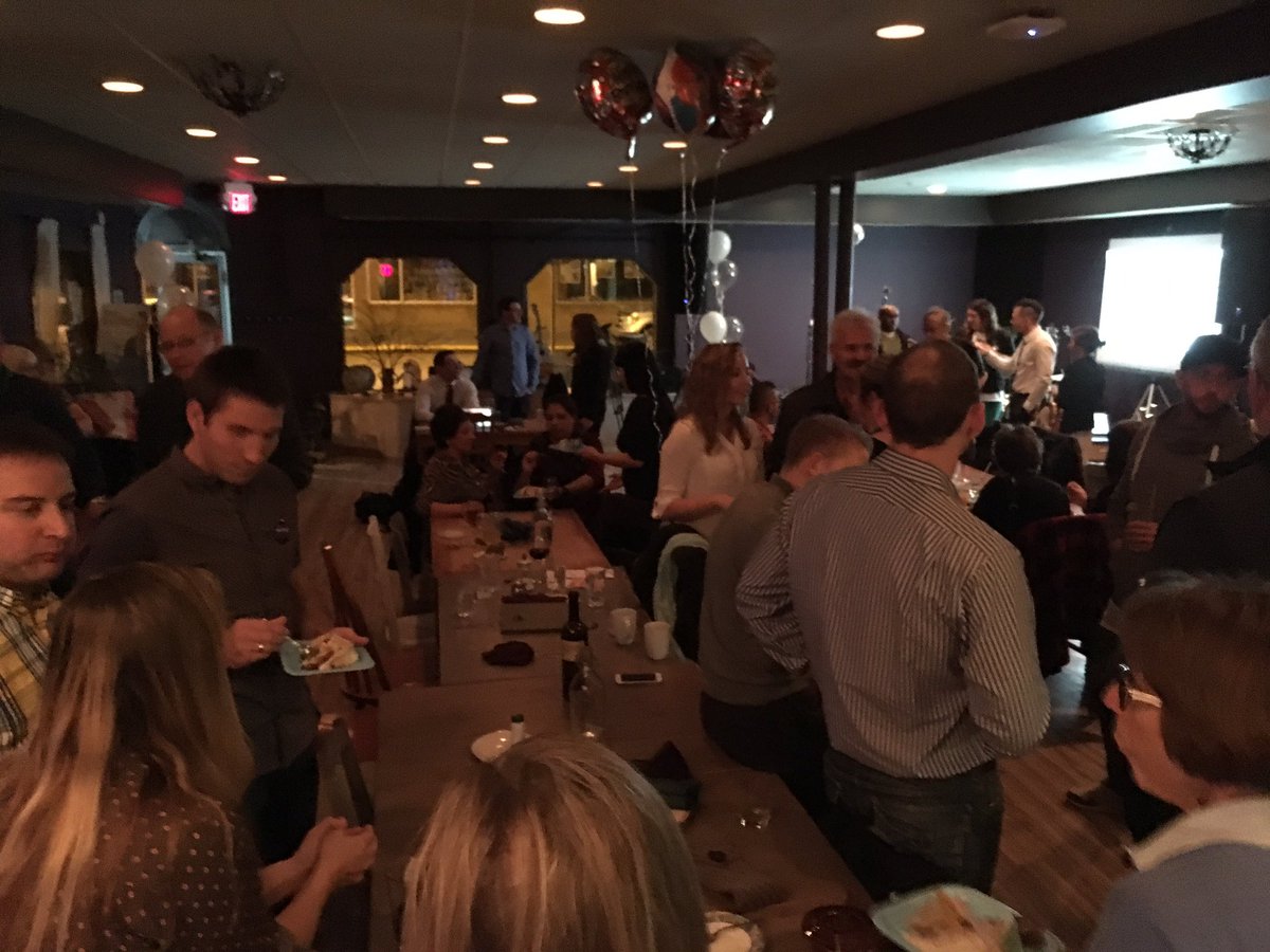 JournoMarr's tweet photo. @whitingjj camp is also celebrating his birthday tonight. Around 60 people here waiting for results. #yllvotes https://t.co/Dv51D2Gpk2