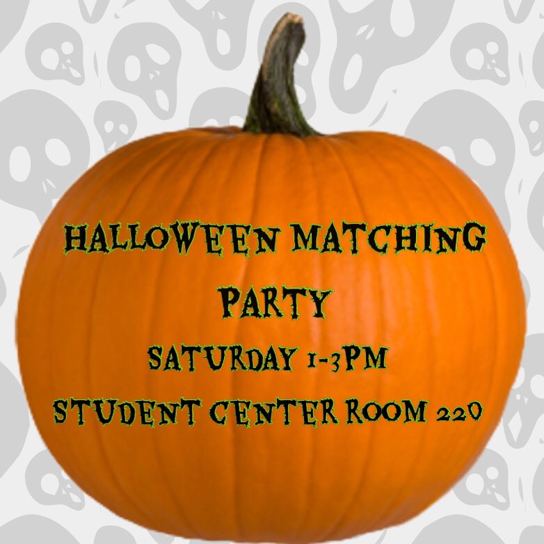 DPUBestBuddies's tweet photo. Pumpkin decorating, a costume contest, Halloween Photo Booth and a Carmel apple bar&amp; buddy reveal! 
Don't forget your costumes and $20 dues! https://t.co/vkL421h2jk