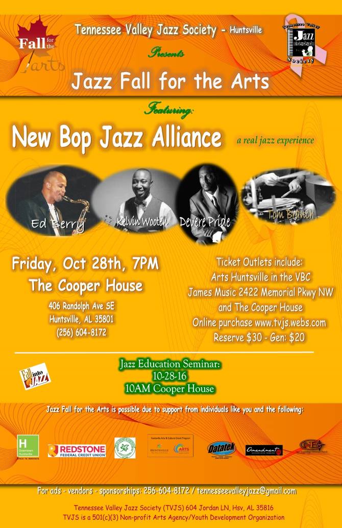 TVJSociety's tweet photo. #jazz this Friday at the Cooper House, 7PM #DowntownHSV #huntsvilleal #kevinwooten #tvjs #concert #live https://t.co/Omjvha76L0