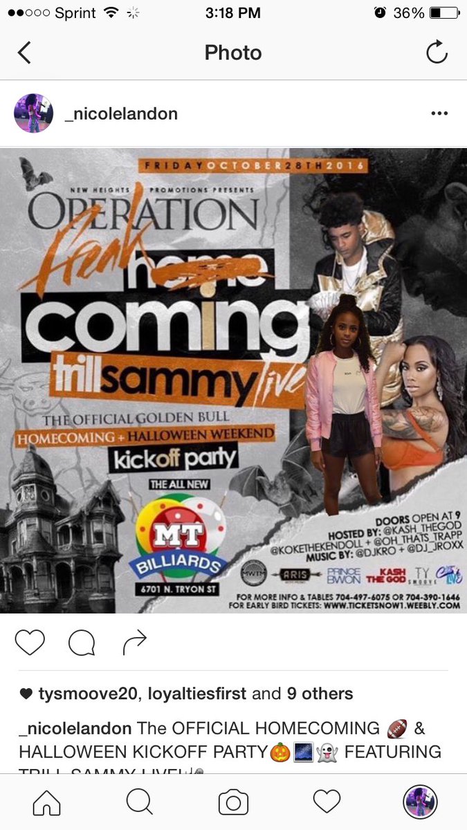 opening for <a href="/TrillSammyy/">TRILL 🕷</a> hmu for tickets😝