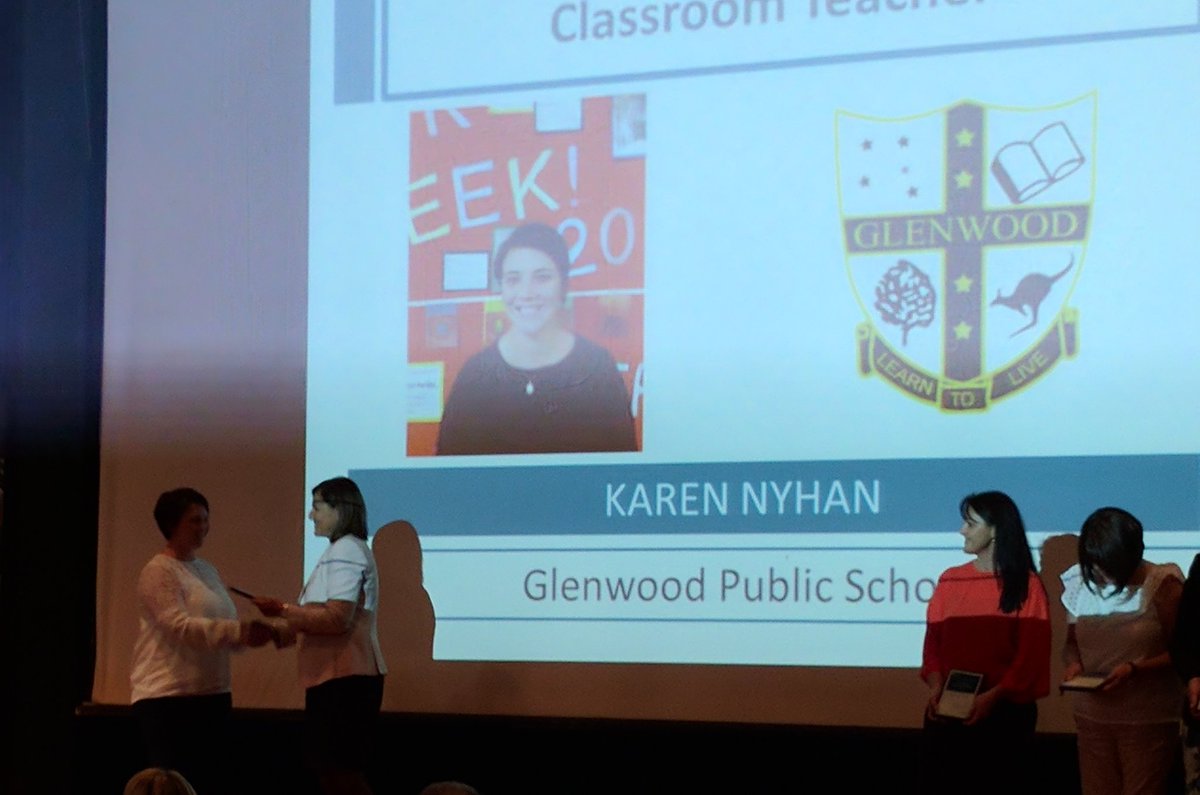 PSGlenwood's tweet photo. Congratulation Ms Nyhan on your Principals Network Award for Classroom Teacher!! It is well deserved!! @Annehurdy https://t.co/vmihaOfKl8