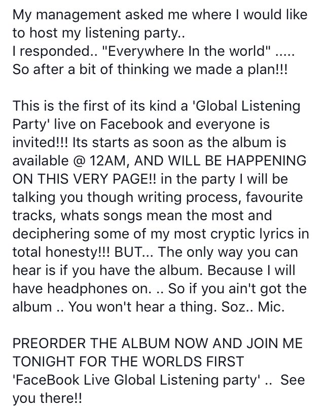 MicRighteous's tweet photo. This has never been done before!! Global listening party and everyone is invited.. Read to find out more.. And please RT!! https://t.co/82WSjDn52M