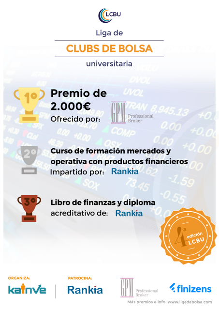 LigadeBolsa's tweet photo. ¿Preparado para ganar? el póximo 2 de noviembre comienza la IV Liga de Clubs de Bolsa Univerisitarios #LCBU https://t.co/CpposckTqX https://t.co/WKYQkpShXQ