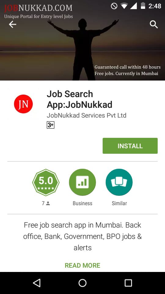 Hi, please download our app : Bit.ly/JobNukkad 
If you can write a review, that will be great. Thanks#hr #startup #app #applaunch