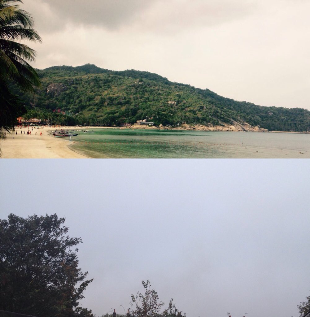 Bringing paradise to #K2KRadio top photo is where Mariam Sawires will be talking to me from vs bottom photo where I'll be broadcasting from