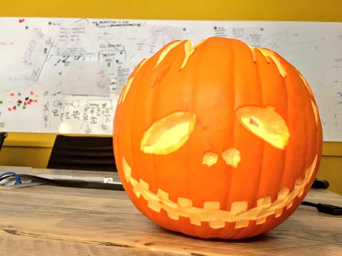 Amazing office pumpkin!