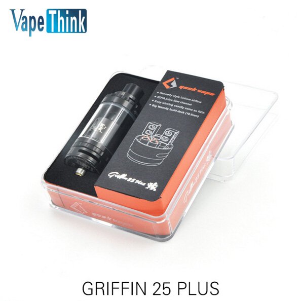 VapeThink's tweet image. Original GeekVape Griffin 25 Plus RTA 5ml Build Deck Tank  : aliexpress.com/store/product/…
#vaping #vapethink #ecigarettes