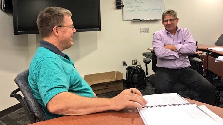 AngelaKochuba's tweet image. Role Play Award @DCMAnews goes to (drumroll please) @djdunn504 &amp;amp; Jeff Butts in successfully Navigating Change #managementconcepts #training