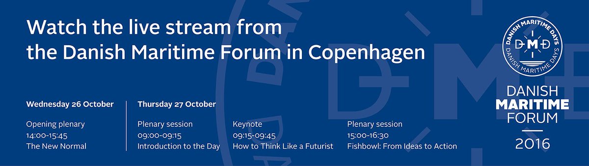 dkmaritimedays's tweet photo. Remember to watch the two live streams from the Danish Maritime Forum today. https://t.co/q5h57X4ntG #dkmd16 https://t.co/rFsvKfTBpL