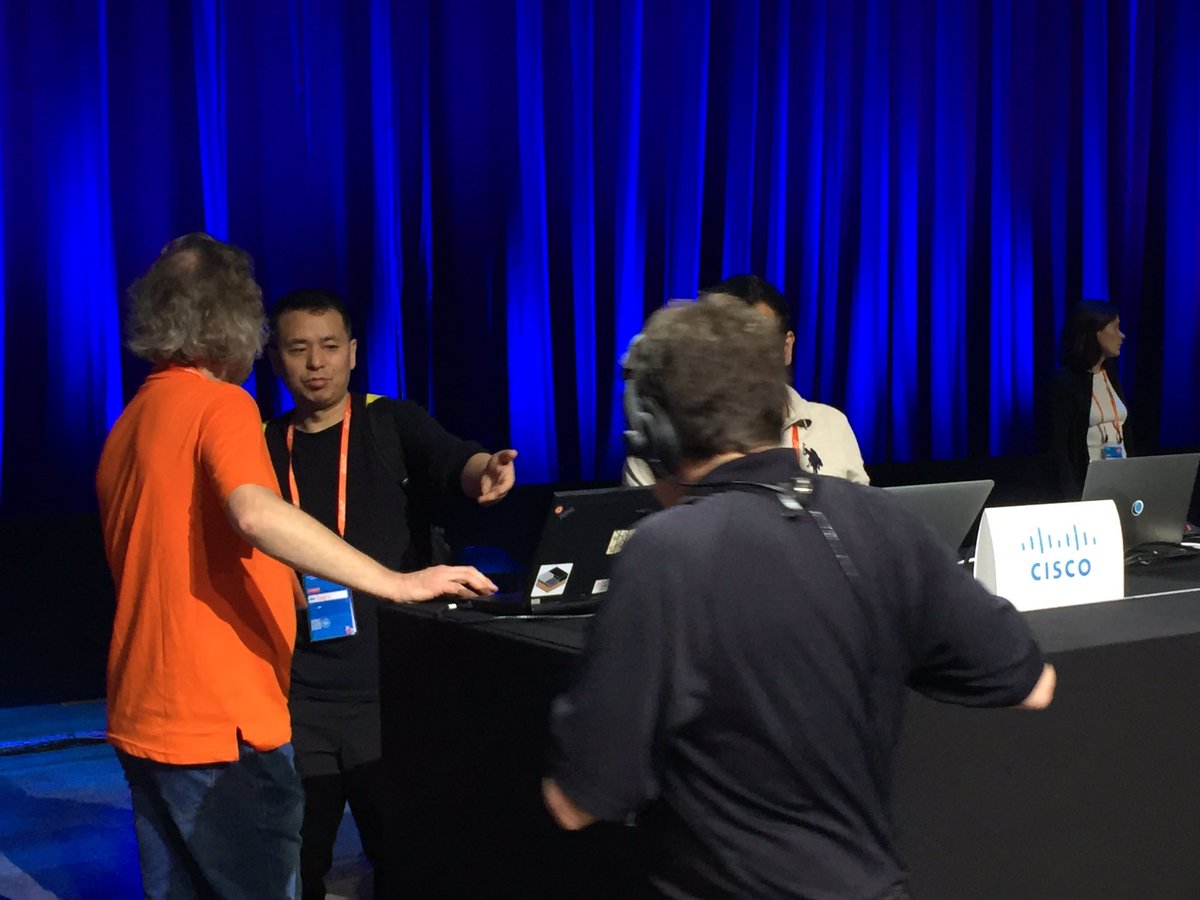 bradtopol's tweet photo. .@OpenStack @email4tong @jbryce Great #InteropChallenge behind the scenes pics showing our collaboration & success! https://t.co/r3vx1h0I1G