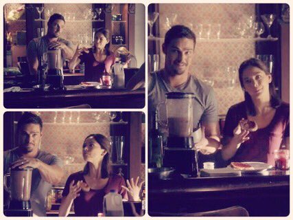 BatB_Beastie's tweet photo. Breakfast time #BATB-style! 😀 Funny scene with @JayRyan &amp; @MsKristinKreuk. 😁 https://t.co/EQcFIIWY0J
