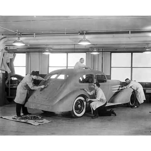 DFWAreaCadillac's tweet image. Daring history: A clay molding of Cadillac's first concept car, the 1933 V-16 Aerodynamic Coupe. #TBT