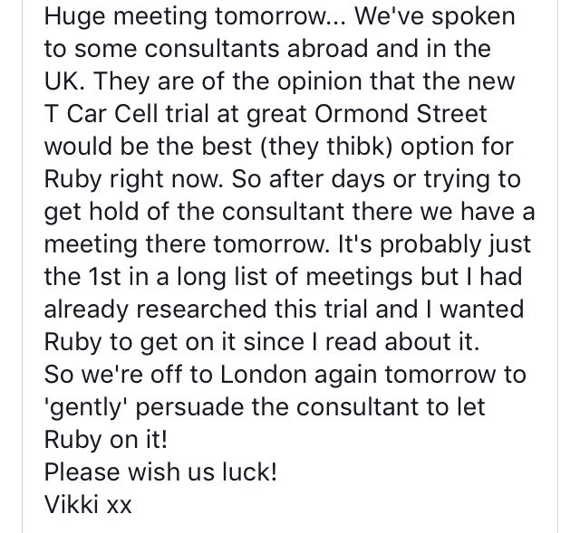 rubylaurayoung's tweet photo. It's a very big and important day for us today!! Please keep everything crossed we get the trial we want for our Ruby 💞 #rubylaura https://t.co/EUSOtwvhZi