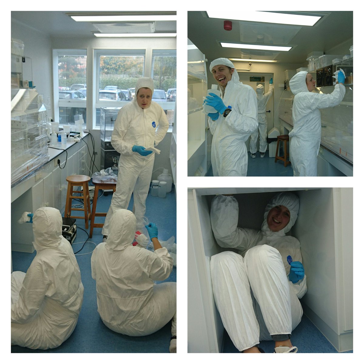 ChalkyOceans's tweet image. It&apos;s all hands on deck for the #bteam clean @theFosterlab. #cleaning #cleanlab #boron