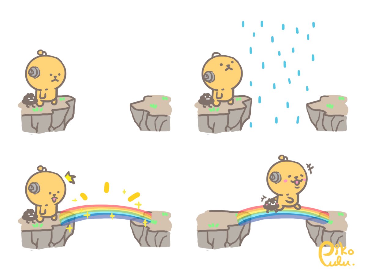 if rainbow is a road, we will walk proudly!
#pikopulu #cute #painting #illustration #LGBT