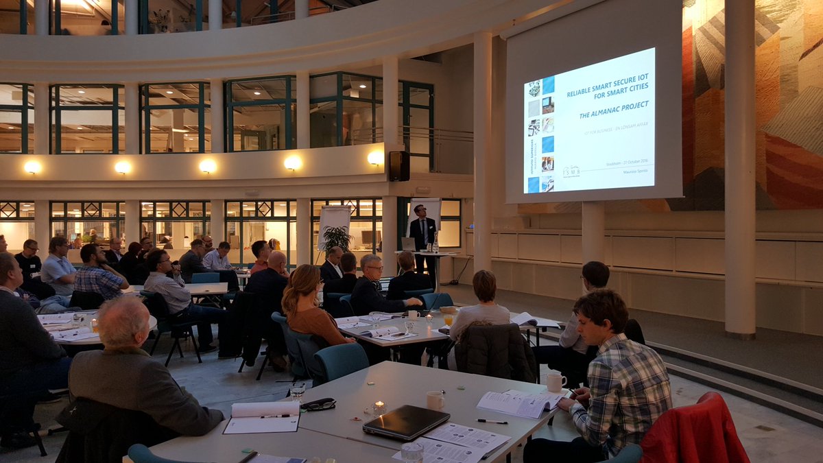 maurispirito's tweet photo. At #IoTForBusiness in Stockholm we discuss how #IoT can enable #SmartCities. @IsmbOnweb @mtdelgado @claudiopastrone @IERC_europe @AIOTI_EU https://t.co/QpzuJrdvtO