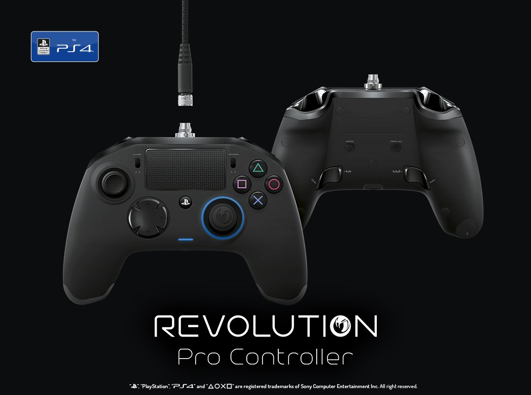 NaconFR's tweet photo. Nacon présente la #RevolutionProController sous licence officielle PS4™ 
Découvrez-la sur notre stand #PGW 
Que la révolution commence ⚡ https://t.co/BUMwsssrC8