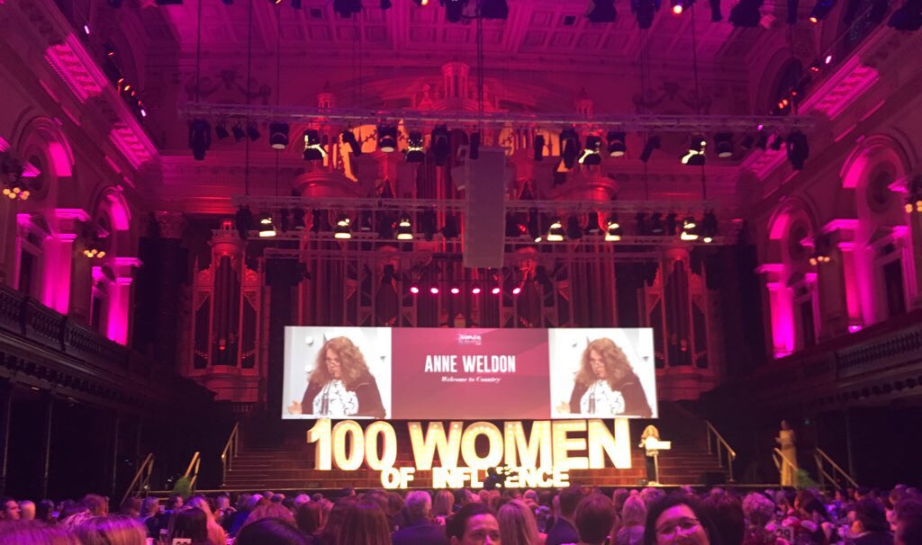 Here we are, the 100 women of influence has starte. So exciting to be here with all of these amazing women #100woi