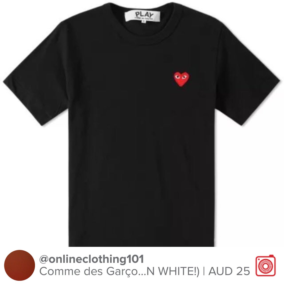 PopularVibes_'s tweet photo. Selling Comme des Garçons Play T-Shirt (MENS) (SMALL-XXL)... AUD 25 https://t.co/CPw9IfLGGd #carousell @thecarousell https://t.co/qdxdQFAMxU