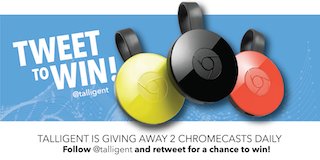 talligent's tweet image. Follow @talligent. Day 3 for a chance to win Google Chromecast. #OpenStackSummit @OpenStack. Visit booth D22 to learn more.