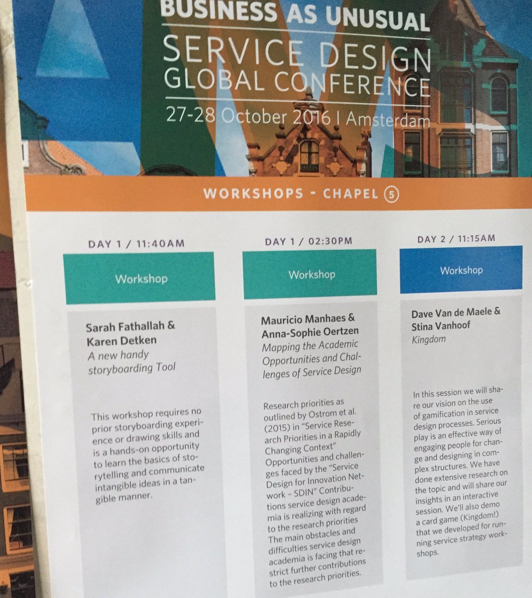Martinez_Gomez's tweet image. Good luck to Karen Detken and @SFath with their SCENES workshop at the Service Design Global Conf. in Amsterdam #SDGC16 #SAP #SAPdesign #ux